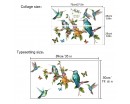 Watercolour Flying Birds on The Tree Branches